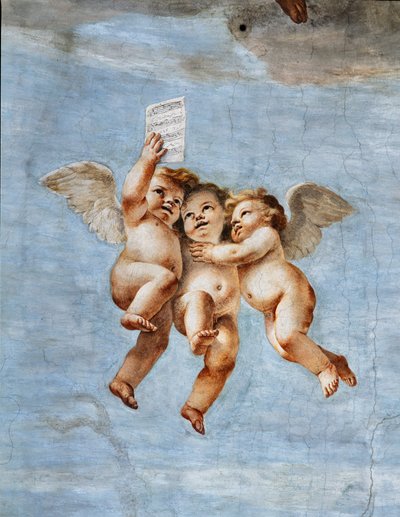 Konzerte der Engel (Detail) von Mattia (1613-99) Preti