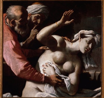 Susanna og de eldste - olje på lerret av Mattia Preti