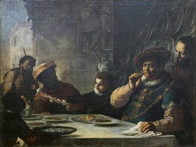 Das Fest des reichen Mannes von Mattia (1613-99) Preti