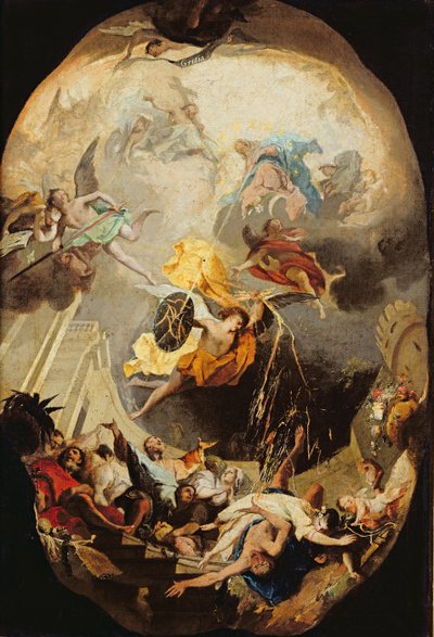 Den dominikanske orden overvinner kjetteri, 1750 av Mattia Bortoloni