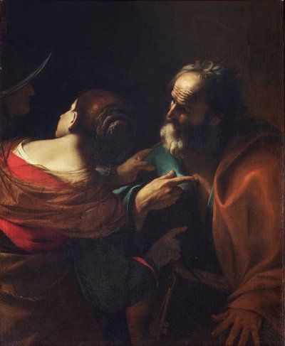 Fornektelsen av Saint Peter, ca 1637-1640. av Mattia Preti