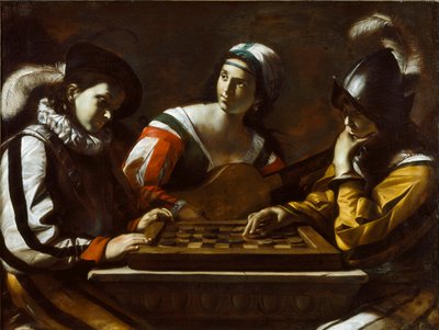 The Game of Draughts, 1630-tallet av Mattia Preti