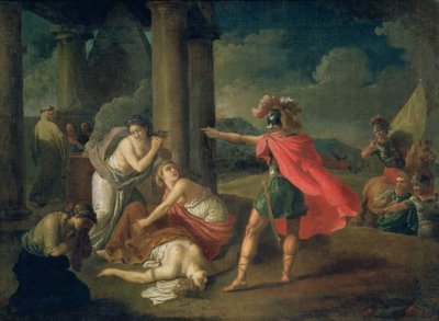 Døden til Camilla, søster til Horatius, 1787 av Matvei Ivanovich Puchinov