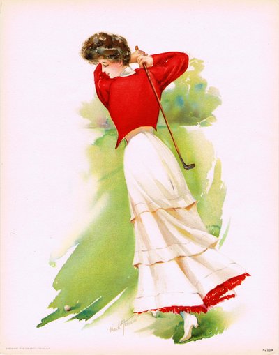 Lady Golfer, 1908. av Maud Stumm