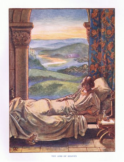 The airs of Heaven, illustrasjon fra Lady And Fairy Tales, 1914 av Maud Tindal Atkinson