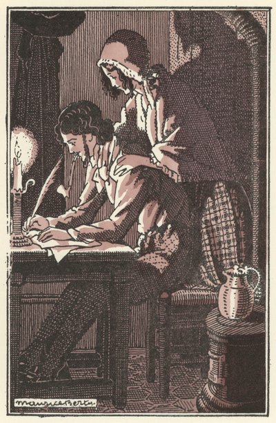 Illustrasjon for Scenes de la Vie de Boheme av Henri Murger (litho) av Maurice Berty