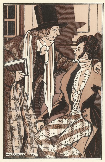 Illustrasjon for Scenes de la Vie de Boheme av Henri Murger (litho) av Maurice Berty