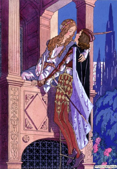 Romeo og Julie, ca. 1930 (illustrasjon) av Maurice Berty