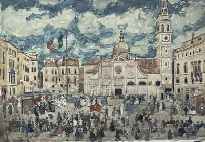 Campo Santa Maria Formosa, Venezia, ca. 1898 av Maurice Brazil Prendergast