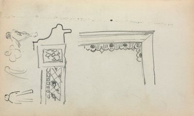 Italiensk skissebok: Arkitektoniske detaljer og figurer side 199, 1898-1899. av Maurice Brazil Prendergast
