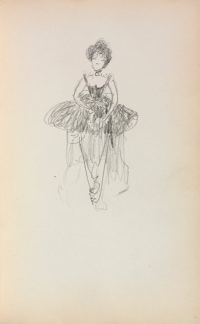 Italiensk skissebok: Ballerina side 231, 1898-1899. av Maurice Brazil Prendergast