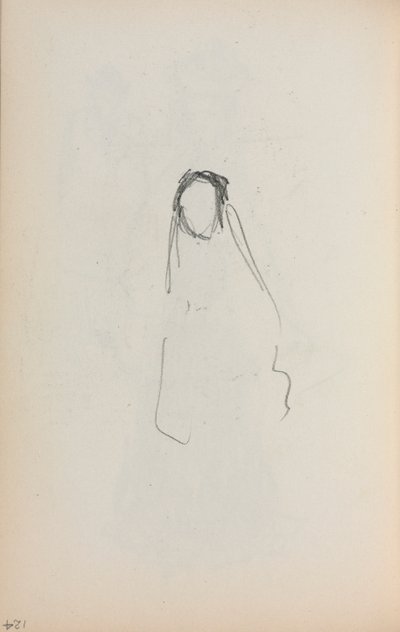 Italiensk skissebok: Figur side 124, 1898-1899. av Maurice Brazil Prendergast