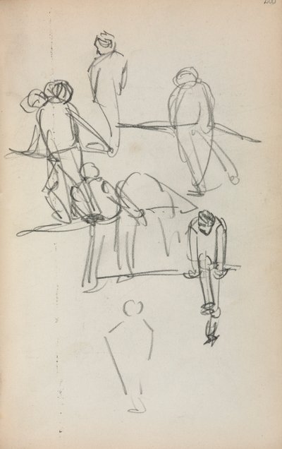Italiensk skissebok: Figurer side 200, 1898-1899. av Maurice Brazil Prendergast