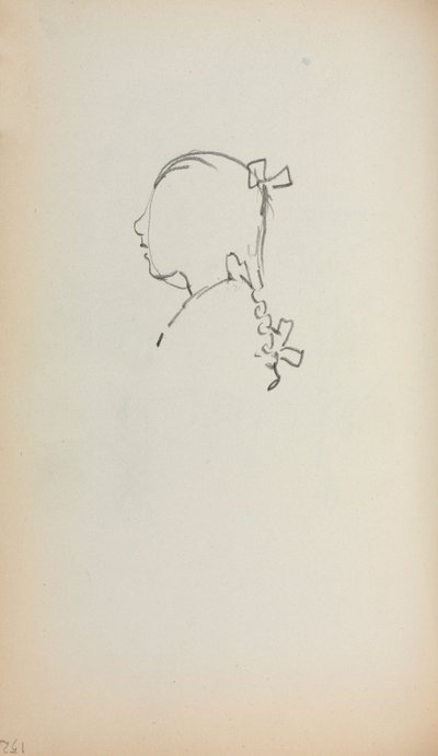 Italian Sketchbook: Head of a Girl på profilside 152, 1898-1899. av Maurice Brazil Prendergast