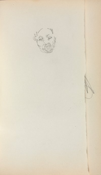 Italiensk skissebok: Head of a Man side 221, 1898-1899. av Maurice Brazil Prendergast