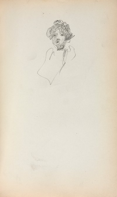 Italian Sketchbook: Head of a Woman side 215, 1898-1899. av Maurice Brazil Prendergast