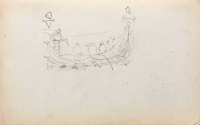 Italiensk skissebok: Venetian Boat side 29, 1898-1899. av Maurice Brazil Prendergast