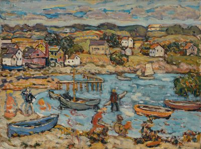 Marblehead havn av Maurice Brazil Prendergast
