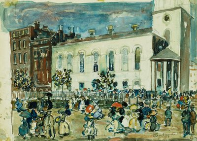 Park Street Church, Boston, ca. 1905-1907 av Maurice Brazil Prendergast