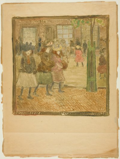 Gatescene av Maurice Brazil Prendergast