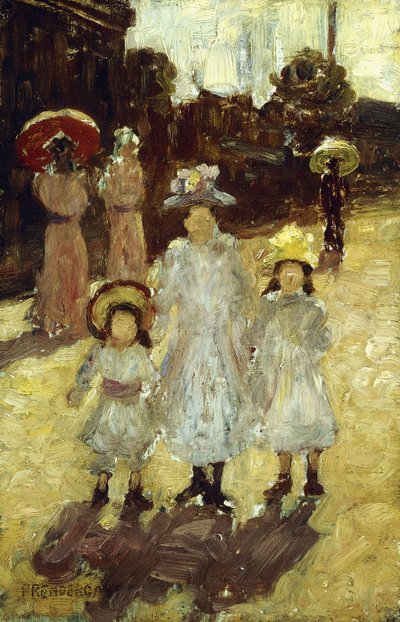 Søndag morgen i Paris, ca. 1892-1894 av Maurice Brazil Prendergast