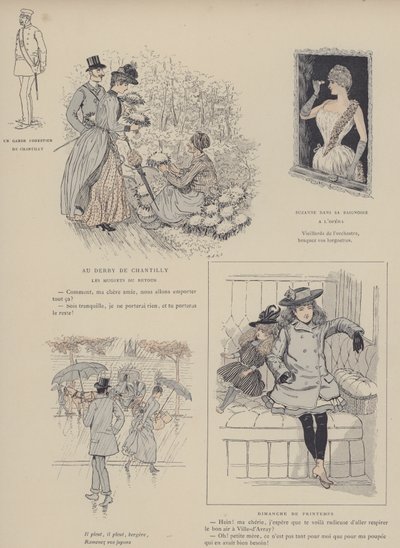 Illustrasjon for Paris Brillant (farge litho) av Maurice Charles Mathieu Bonvoisin