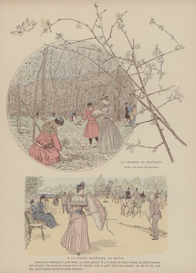Illustrasjon for Paris Brillant (farge litho) av Maurice Charles Mathieu Bonvoisin