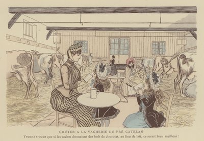 Illustrasjon for Paris Brillant (farge litho) av Maurice Charles Mathieu Bonvoisin