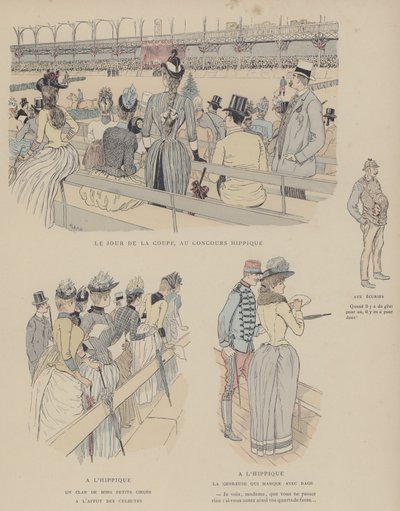Illustrasjon for Paris Brillant (farge litho) av Maurice Charles Mathieu Bonvoisin