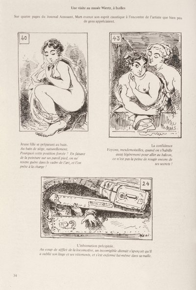 Besøk til Wiertz-museet i Brussel av Maurice Charles Mathieu Bonvoisin