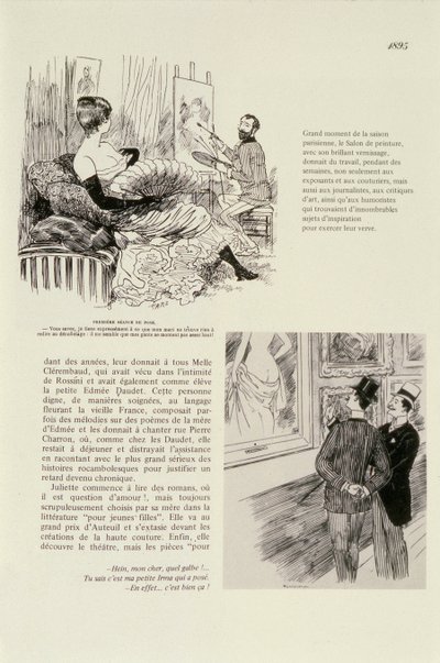 Først sittende for et portrett, 1895 av Maurice Charles Mathieu Bonvoisin