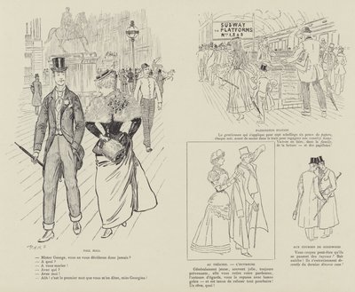 Illustrasjon for London Life by Mars av Maurice Charles Mathieu Bonvoisin