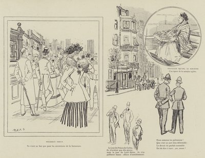 Illustrasjon for London Life by Mars av Maurice Charles Mathieu Bonvoisin