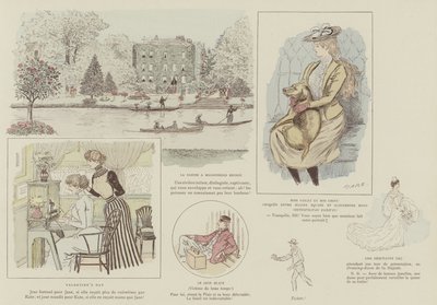 Illustrasjon for London Life by Mars av Maurice Charles Mathieu Bonvoisin