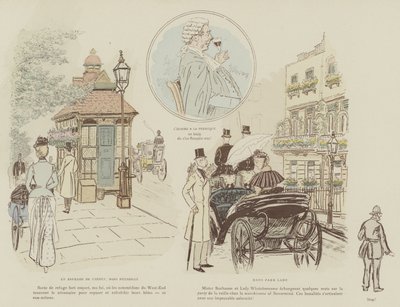 Illustrasjon for London Life by Mars av Maurice Charles Mathieu Bonvoisin