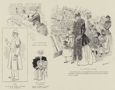 Illustrasjon for London Life by Mars av Maurice Charles Mathieu Bonvoisin