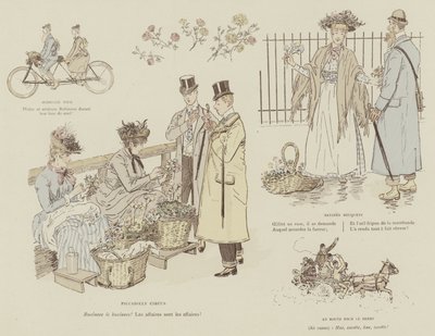 Illustrasjon for London Life by Mars av Maurice Charles Mathieu Bonvoisin