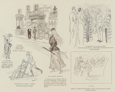 Illustrasjon for London Life by Mars av Maurice Charles Mathieu Bonvoisin