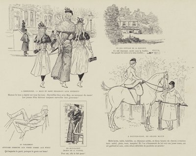Illustrasjon for London Life by Mars av Maurice Charles Mathieu Bonvoisin