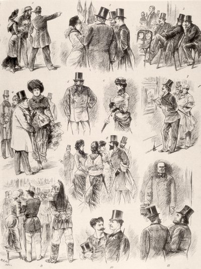 Åpning av Salon de Paris, 1880 av Maurice Charles Mathieu Bonvoisin