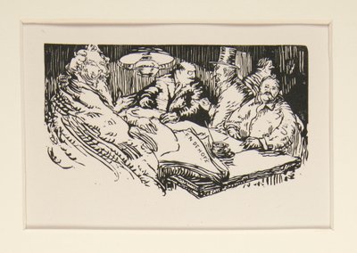 Gateselgerne i La Pensee, illustrasjon, s. 47 av Maurice Delcourt