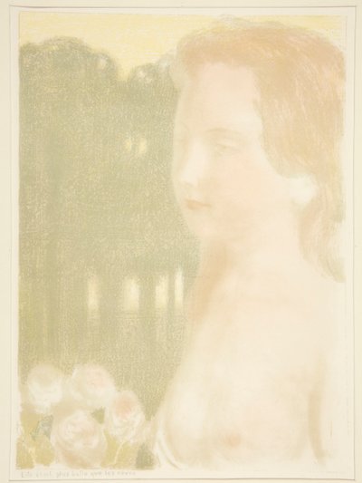 Elle est plus belle que les reves (Hun var vakrere enn drømmer) fra Love: Twelve Lithographs in Color av Maurice Denis