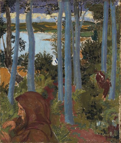 Landskap med hettemann, 1903. av Maurice Denis