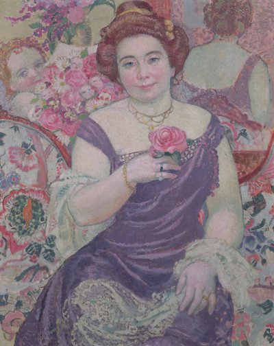 Marthe med en rose, 1909 av Maurice Denis