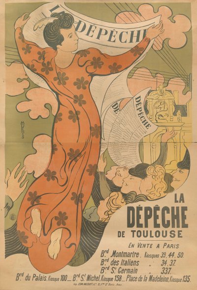 Plakat for avisen La Dépêche de Toulouse, 1892. av Maurice Denis