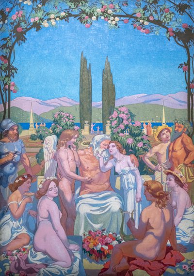 The Story of Psyche, Panel V. Jupiter skjenker udødelighet på Psyche og feirer hennes ekteskap med Eros av Maurice Denis