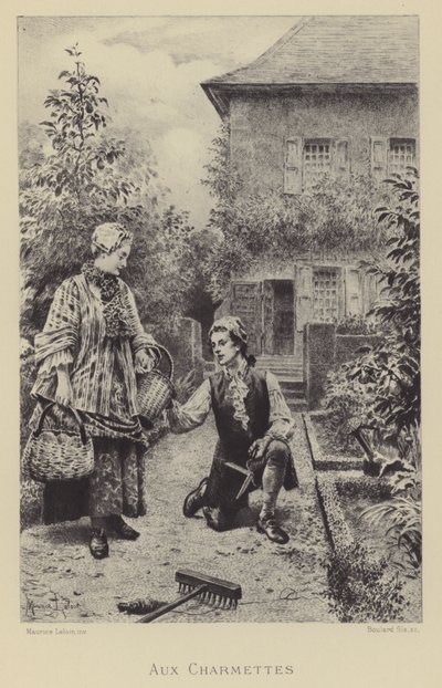 På Les Charmettes (gravering) av Maurice Leloir