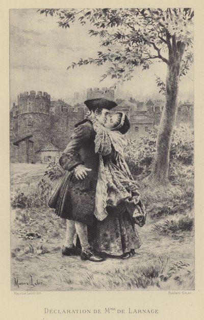 Erklæring fra Madame de Larnage (gravering) av Maurice Leloir