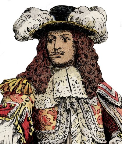 Fransk konge Louis XIV - Kromotypografi i "" Le Roy Soleil"" (Louis XIV) av Gustave Toutwelve, Illustrasjon av Maurice Leloir (1853-1940) av Maurice Leloir