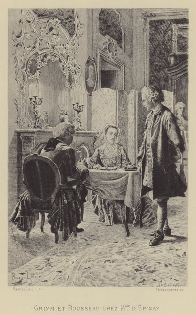 Grimm og Rousseau hjemme hos Madame d